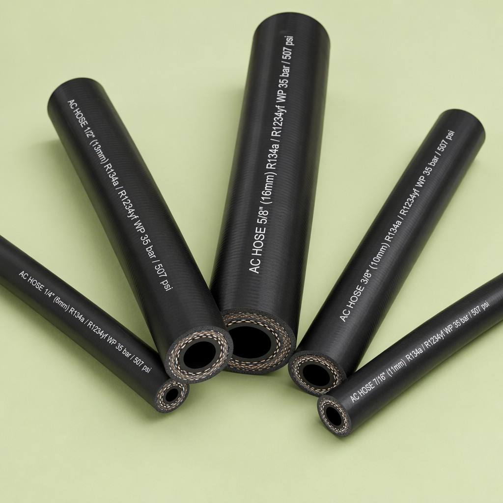 High Pressure Automotive Air Conditioning Hose, R134a R410A Refrigerant Resistant AC Rubber Hose,