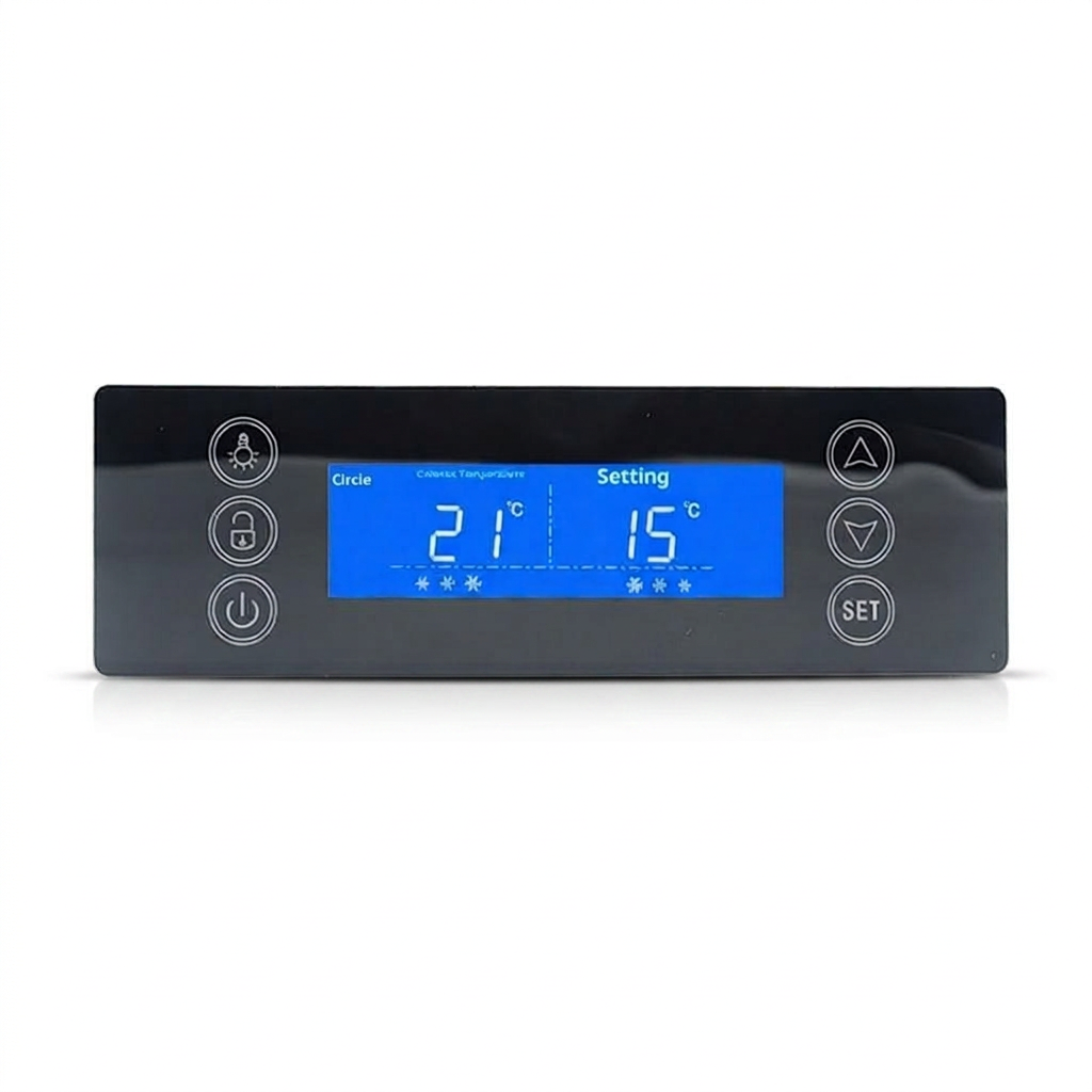 Digital Refrigeration Temperature Controller | Dual-Zone Blue LCD Display | Touch-Sensitive Smart Thermostat for Wine Coolers, Commercial Fridges & Cold Room Cabinets