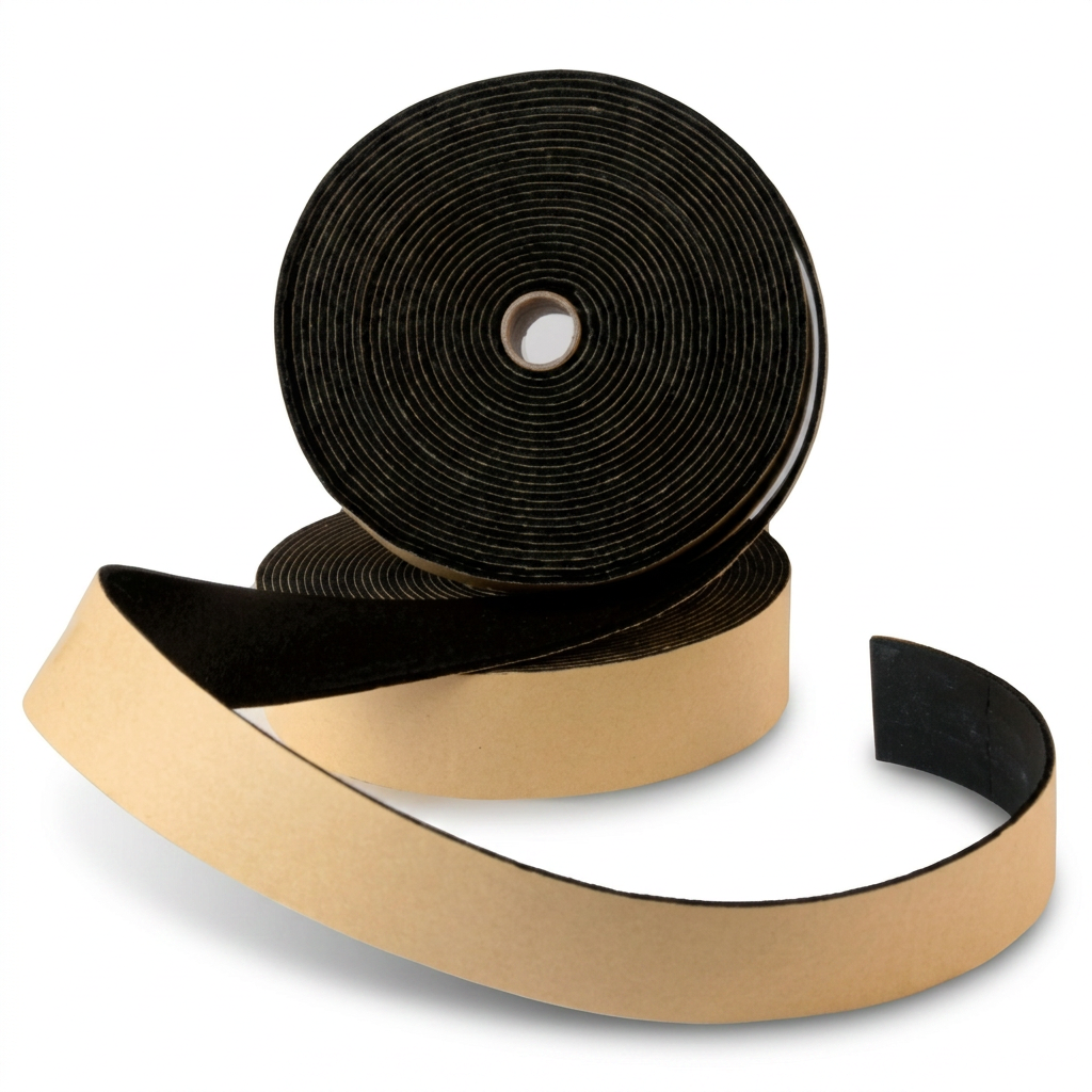 Self-Adhesive Sealing Tape | Waterproof Weather-Resistant | Flexible Black Butyl/Rubber Tape with Peel-Off Liner for AC Pipe Joints, Duct Sealing & Outdoor Weatherproofing