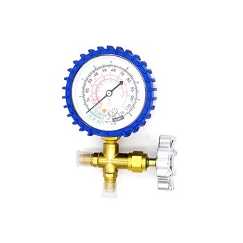 Precision Single Double Gauge Valve, Air Conditioner Refrigerant Control Valve, High Pressure Resistance Manual Shut-off Valve, HVAC Refrigeration Manifold Gauge Replacement Valve Parts