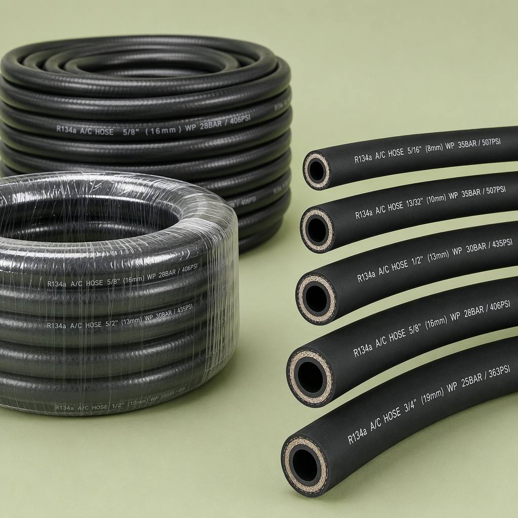 High Pressure Automotive Air Conditioning Hose, R134a R410A Refrigerant Resistant AC Rubber Hose,
