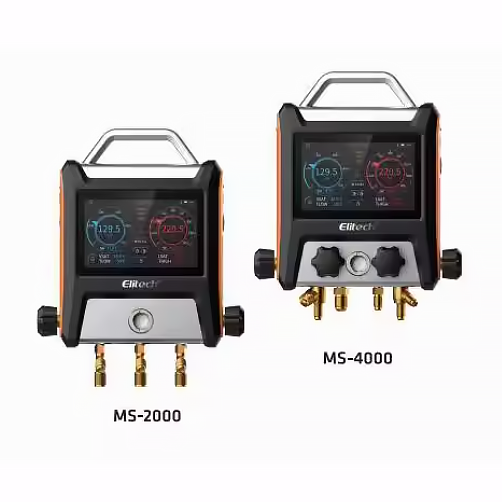 High Precision Digital Manifold Gauge, Smart HVAC Refrigerant Pressure Tester, Automatic Superheat Subcooling Calculation Digital Manifold for Air Conditioner Refrigeration System
