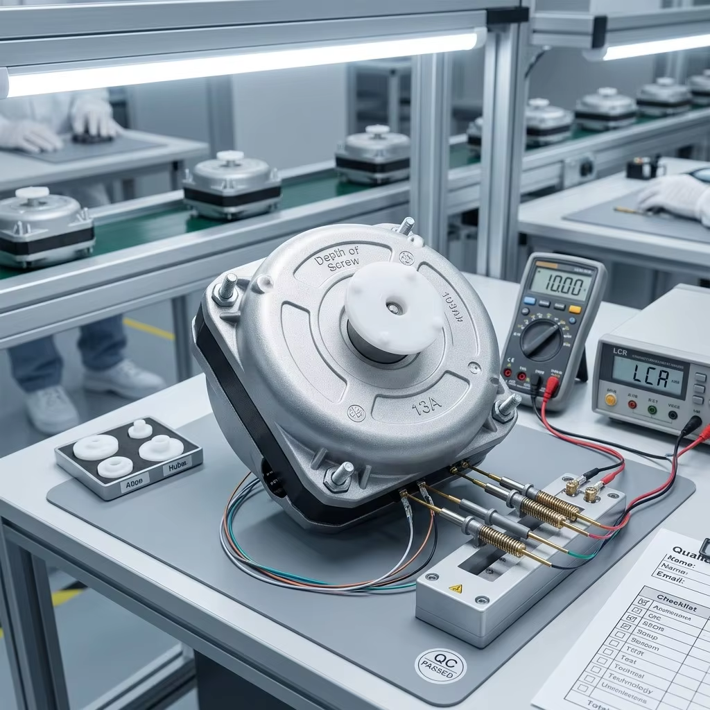 Compact Single-Phase Shaded-Pole Induction Motor — Die-Cast Aluminum Housing, Maintenance-Free Design for Refrigerator Evaporator Fans, Microwave Ovens, and Ventilation Equipment