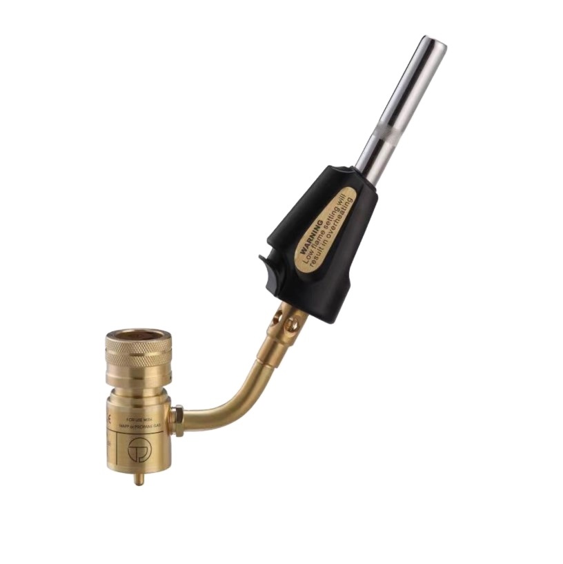 Portable Refrigeration Welding Torch, High Temperature Adjustable Flame Brazing Torch, Anti-Slip Handheld Gas Welding Gun for HVAC Copper Pipe Soldering and Refrigeration Repair