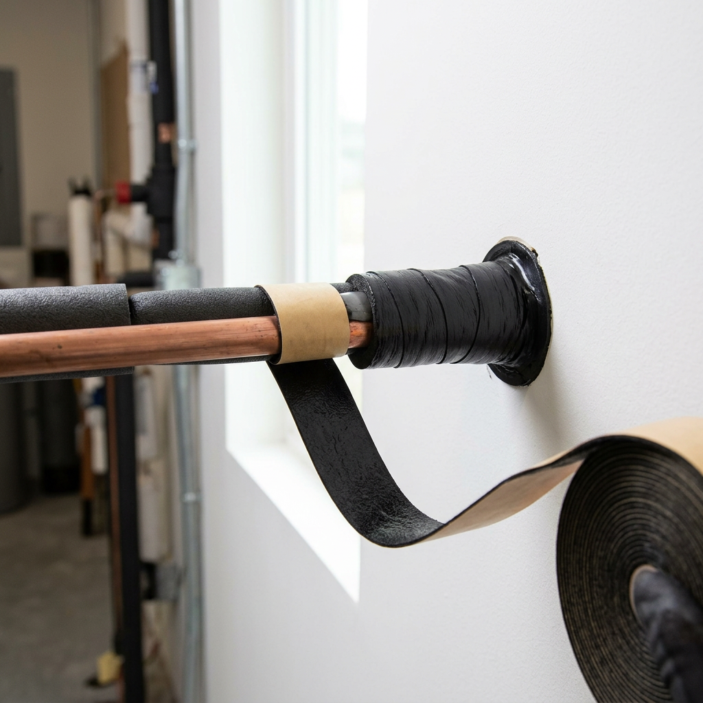 Self-Adhesive Sealing Tape | Waterproof Weather-Resistant | Flexible Black Butyl/Rubber Tape with Peel-Off Liner for AC Pipe Joints, Duct Sealing & Outdoor Weatherproofing