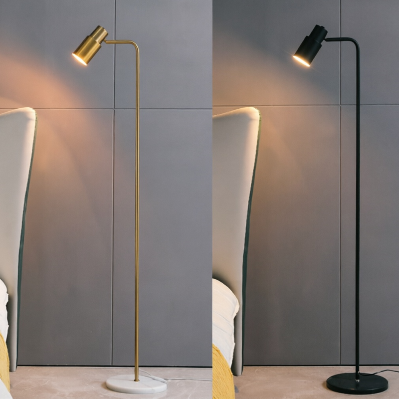 Adjustable Marble Base Metal LED Floor Lamp for Living Room Bedroom Decor