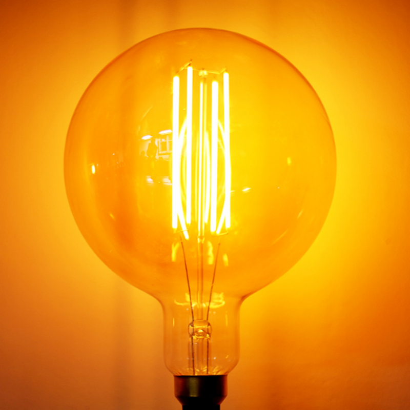 G300 Big Size Clear Glass LED Bulb for Home Decor Lighting