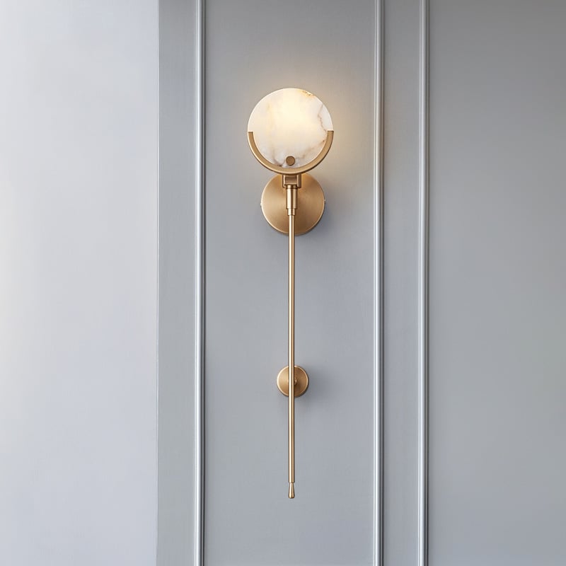 Nordic Modern Gold Marble Design Decorative Classic Metal Wall Lamp Indoor Sconces Light Fixtures