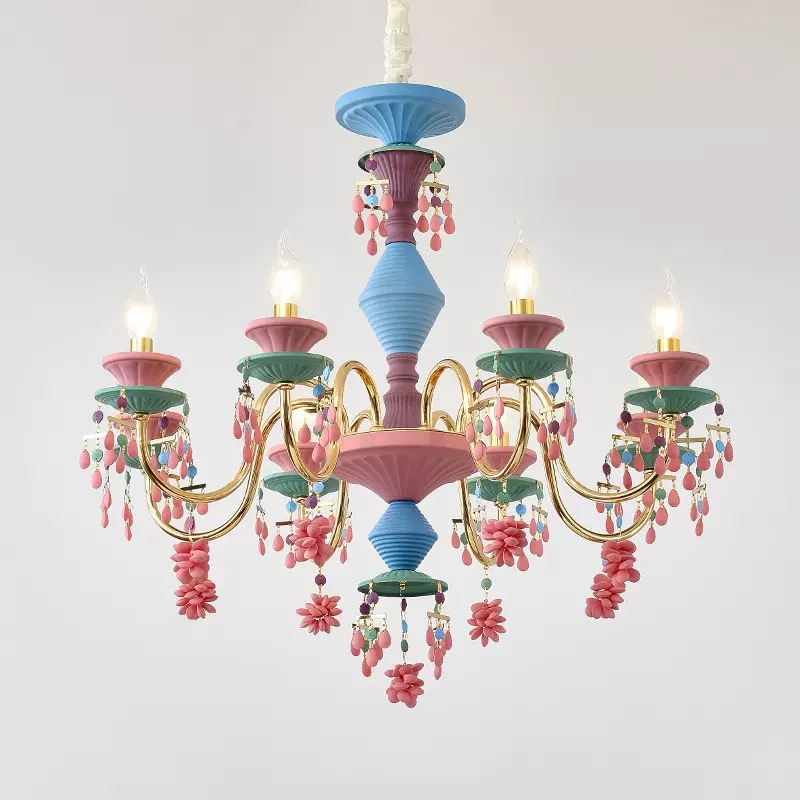 Macarons Style Colorful Pendant Lamp Modern Kids Rooms Chandeliers for Children's Room