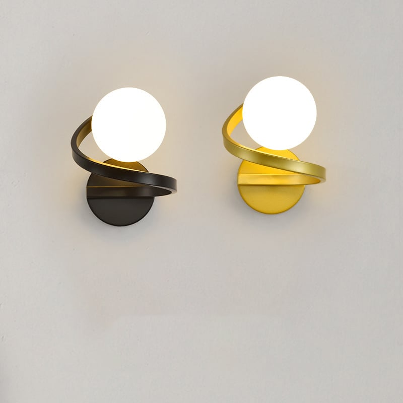 Nordic Modern Glass Bal LED Wall Lights Fixtures for Home Stair Hotel Aisle Corridor