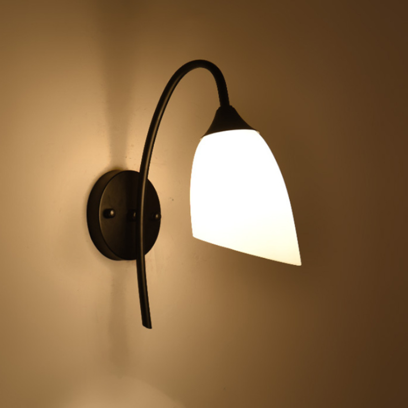 Retro Creative Minimalist Wrought Iron Decorative Wall Lamp for Hotel Restaurant Living room Bedroom Study Corridor Hallway 