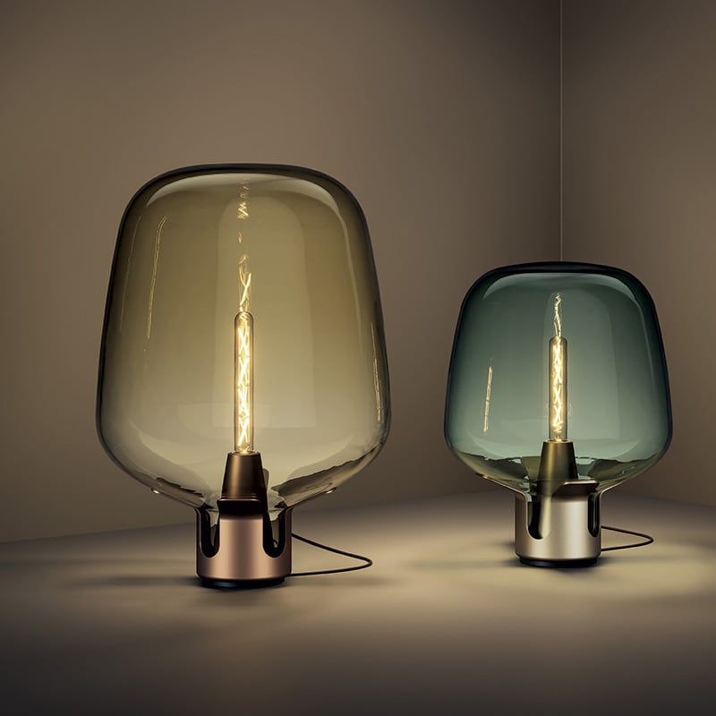 Nordic Style Transparent Glass Lampshade Restaurant Bedroom Decorative Desk Lamp