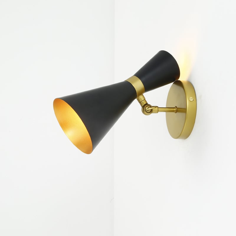 Nordic Retro Simple Trumpet Design Iron LED Wall Lamp for Bedroom Living