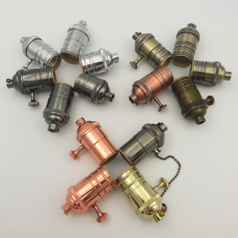Vintage Electroplated Brass Lamp Holder 55/70mm Multi-Color for DIY Lighting