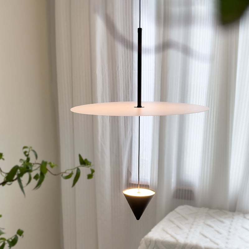 Minimalist Designer Wabi Sabi LED Triangular Shaped Pendant Light for Restaurants