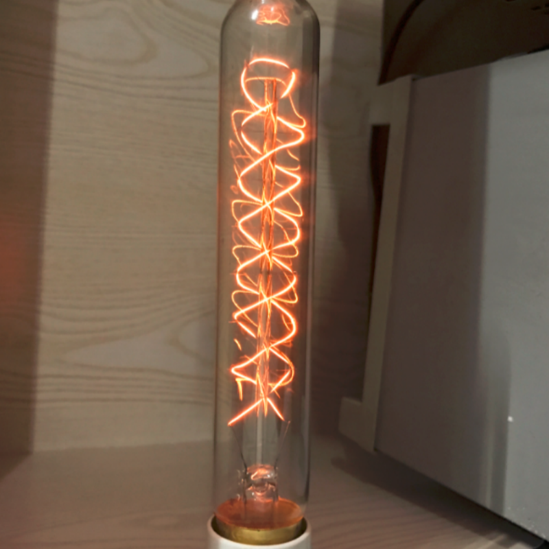 T30 Tube-shaped Spiral Filament Edison Bulb for Decor Lighting
