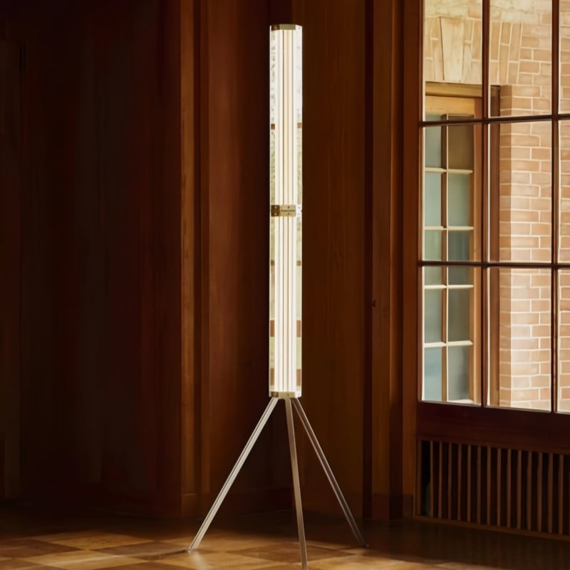Italian Minimalist High-end LED Light Living Room Floor Lamp Modern Designer Creative Stainless Steel Glass Standing Light