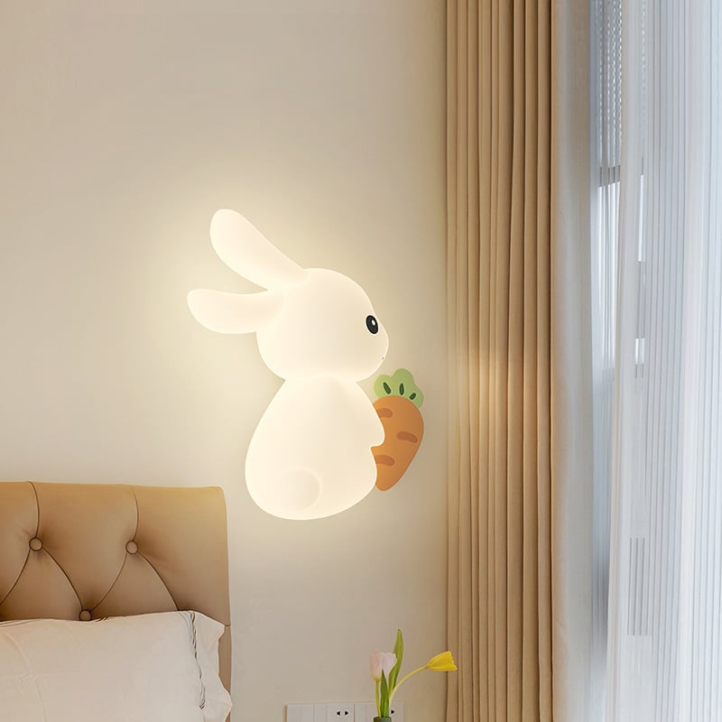 Bedroom Wall Light Cartoon Rabbit Bedside Light Fixtures for Children's Room 
