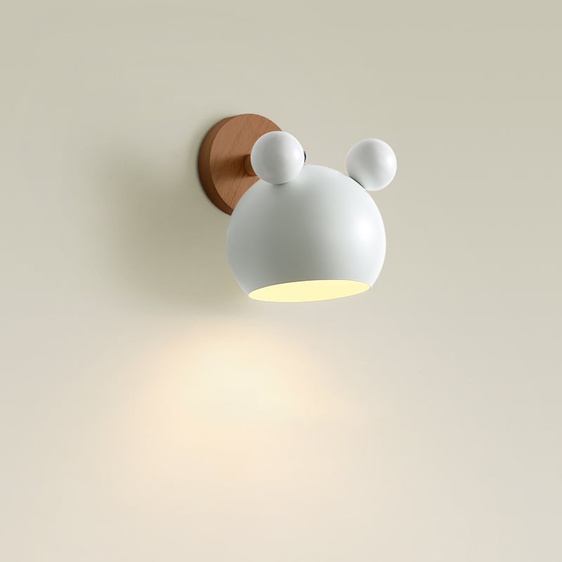 Nordic Macaron Colorful Children's Room Decors Cute Indoor Home Sconces Wooden Wall Lamps