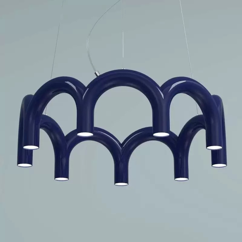 Swedish Creative U-shaped Living Room Chandelier Dining Room Bedroom Simple Wall Art Lamp Art Living Room Background