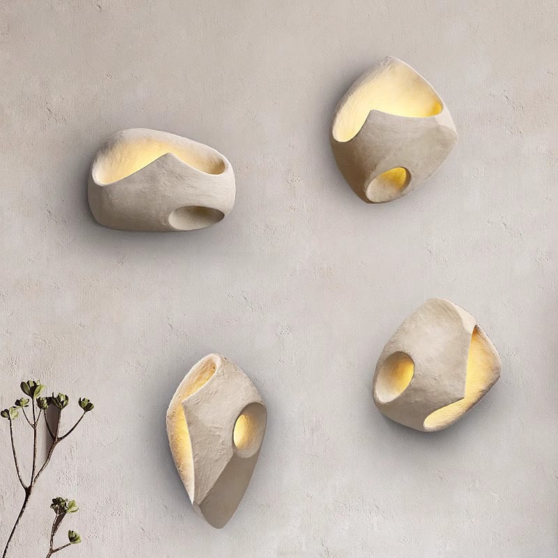 Industrial Porous Cement Irregular Natural Ventilation LED Wall Lamp for Luxury Hotel Designer Restaurant Home Decor
