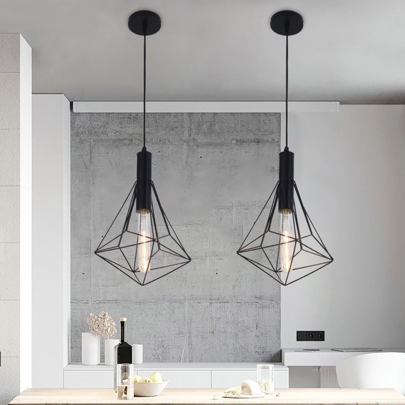 American Retro Iron Art Creative Wire Three-Head Decorative Led Chandelier