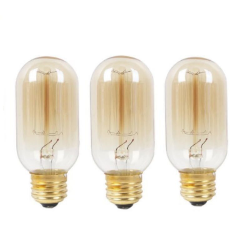 T45 Squirrel Cage Filament Vintage Edison Bulb for Indoor Lighting 3pcs/Pack