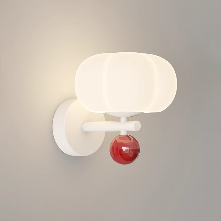 Modern Creative Cream Style Iron LED Pumpkin Wall Lamp for Baby Room