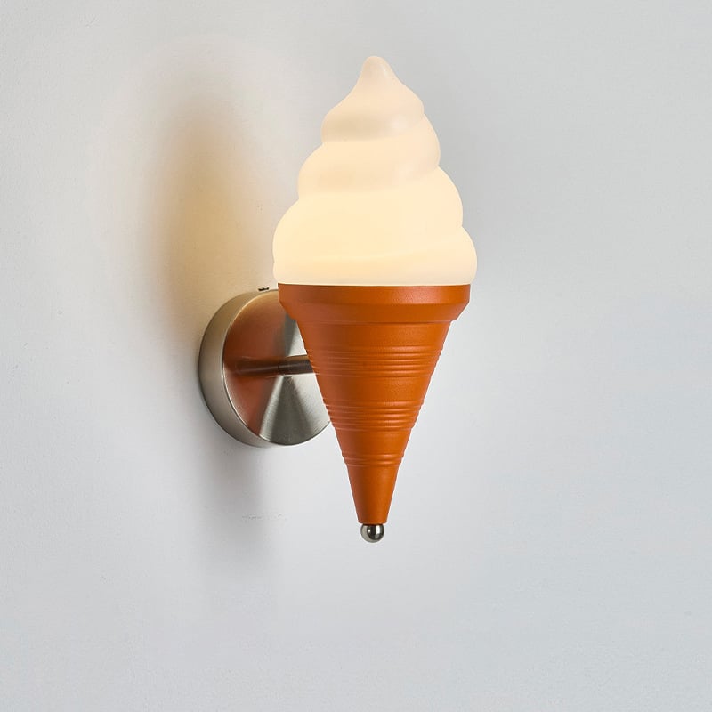 Creative Ice Cream Cones Dessert Shop Cafe Bar Restaurant Decor Fixtures LED Wall Light