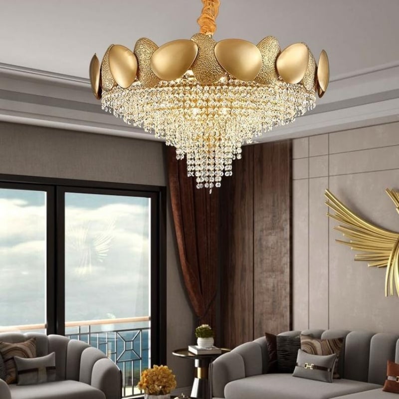 Post-modern Luxury Crystal Chandelier For Hotel Restaurant Living Room Stairway Decor