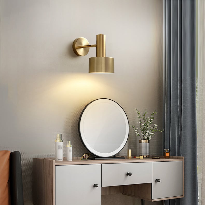 Nordic Modern Minimalist LED Wall Lamp for Living Room Brass Gold Iron E27 Wall Sconces