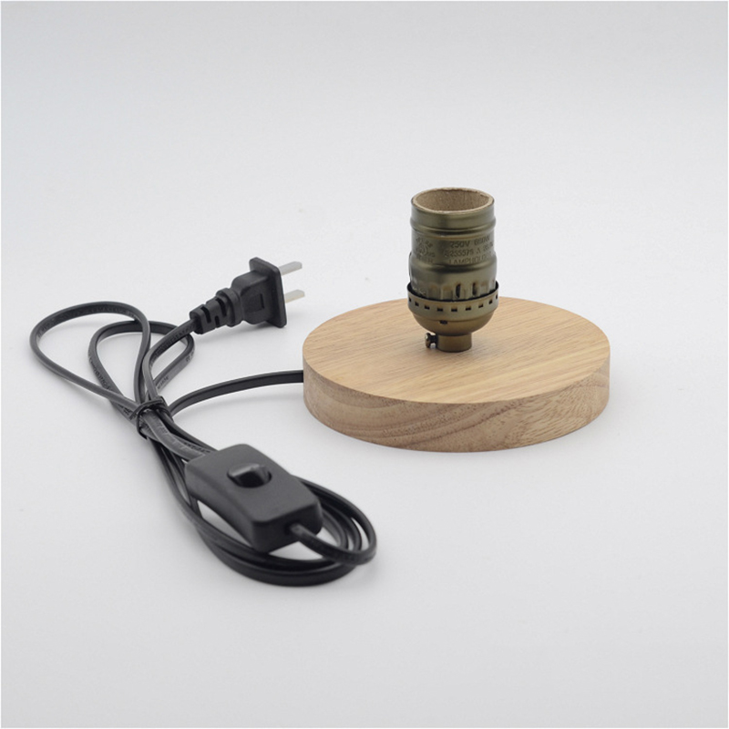 Edison Retro Woodcraft E27 Lamp Head DIY bar Restaurant Decorative Table Lamp