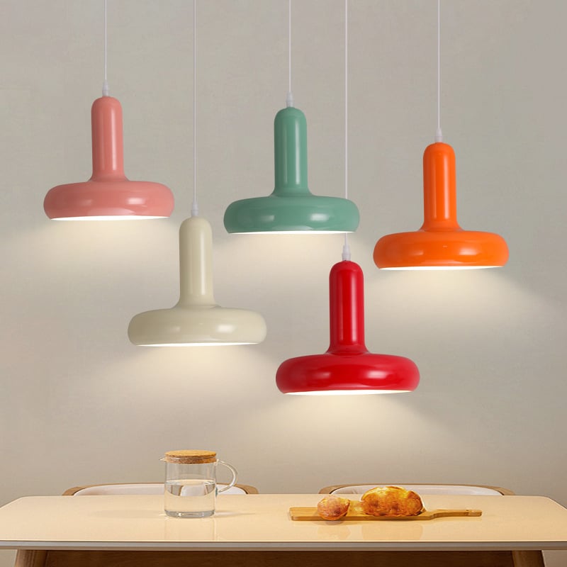 Modern Cream Style Bedroom Mushroom LED Color Decorative Pendant Light