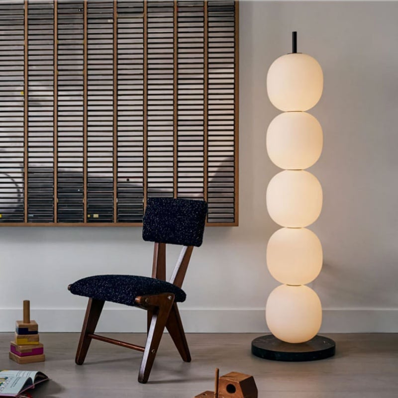 Twisted Spiral Iron Glass LED Floor Lamp for Living Room Sofa Side Creative Deco