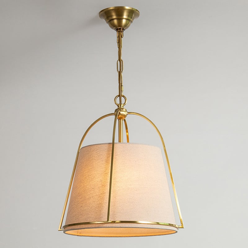 American style luxury metal fabric chandelier for living room bedroom dressing room