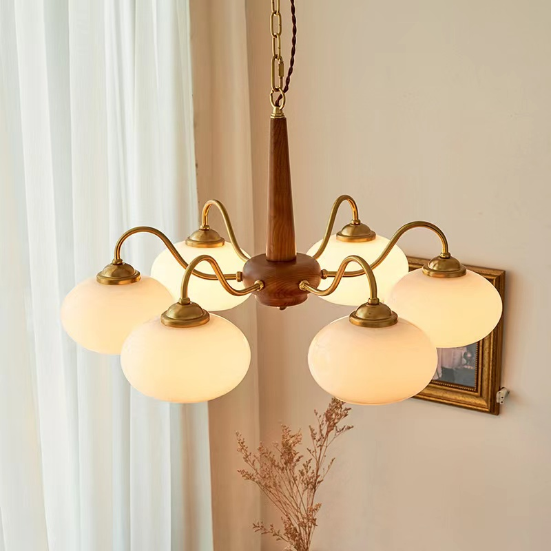 Candeliere vintage in stile francese e giapponese con motivo di kaki per illuminazione decorativa in ristoranti e abitazioni