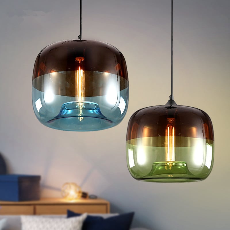 Modern Simple Fashion Creative Colorful Glass Dining Bar Decorative Lighting Fixtures