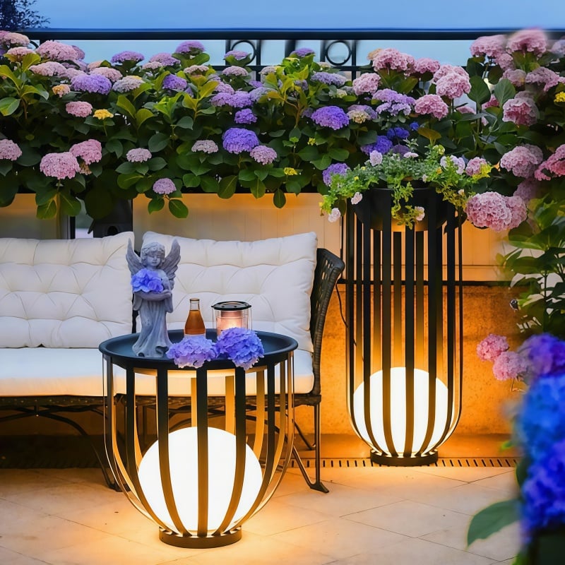 Waterproof Solar-powered LED Outdoor Light Decorative Garden Light with Shelf