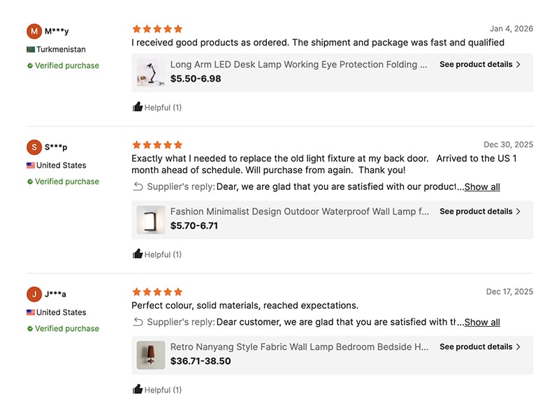 Customer reviews