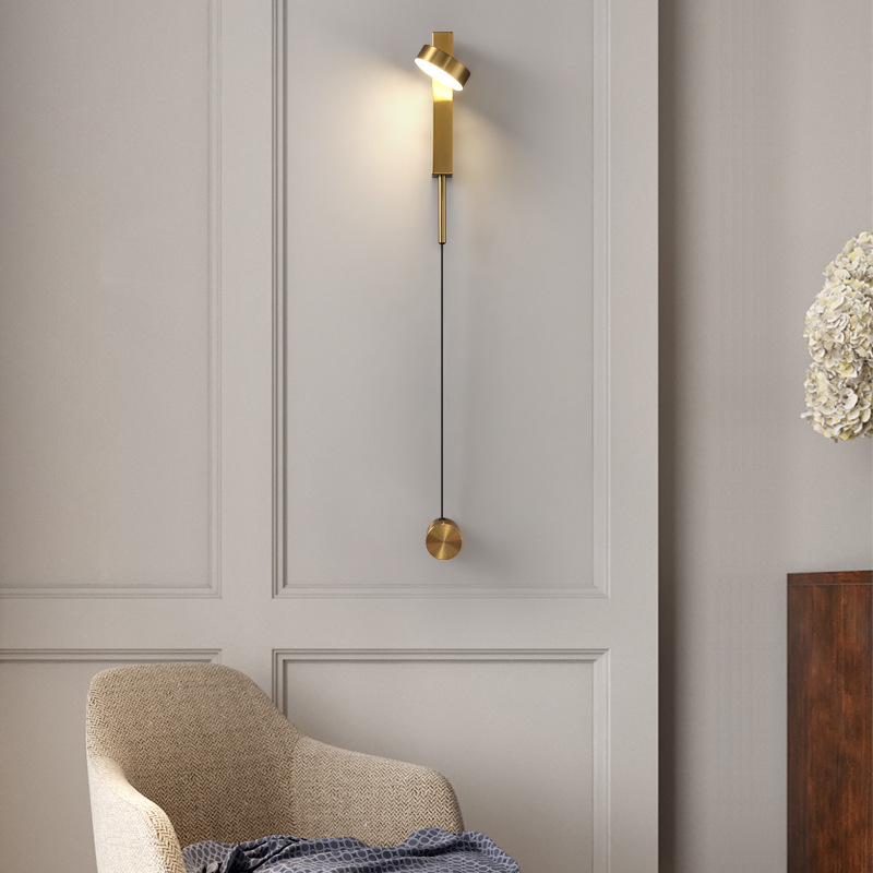 Modern Interior Bed Room Indoor Rotary Sconce Lights for Black Gold Bathroom Dining Room
