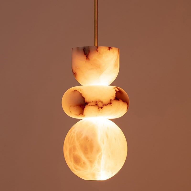 Nordic Natural Marble LED Creative Decorative Pendant Light for Living Room