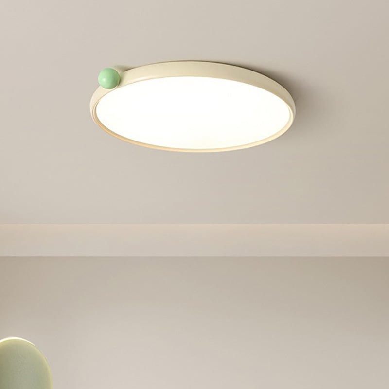 Minimalist cream style ultra-thin ceiling light for bedroom and children's room eye protection light