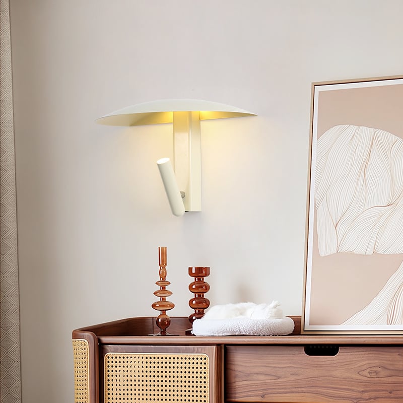 Lampu Dinding Kamar Tidur Modern Model Baru Berbentuk Jamur dengan Payung, Lampu Ambient dari Besi yang Dapat Disesuaikan dan Dekoratif