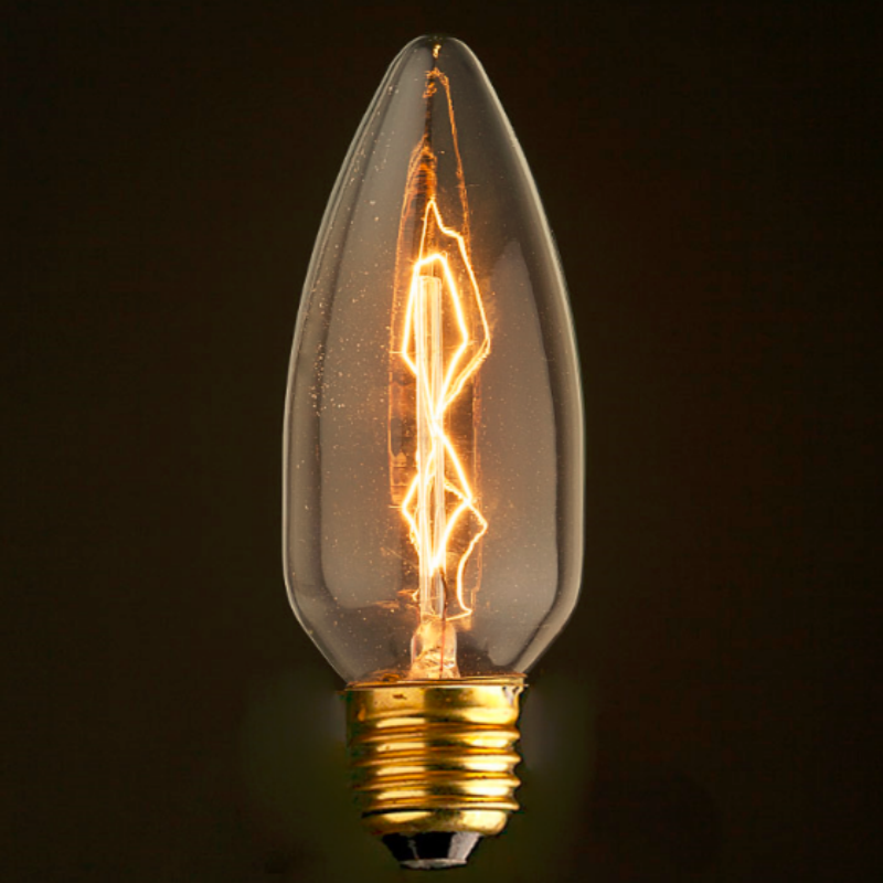 C35C Flame-shaped Edison Bulb Vintage Style for Bar Home Decor