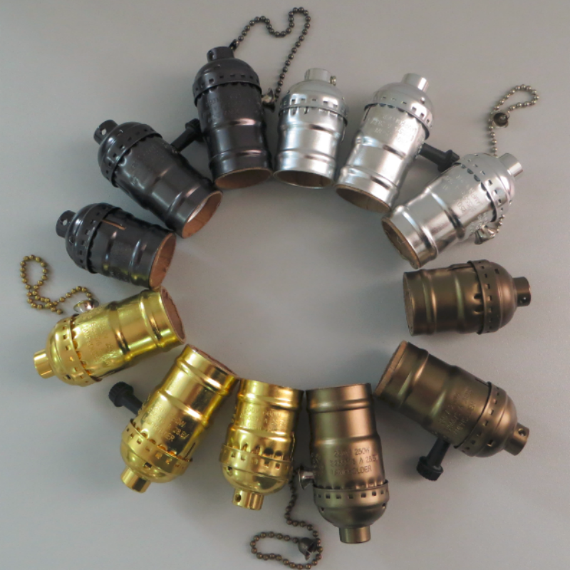 Vintage Industrial Aluminum Lamp Holder Multi-Color for DIY Lighting