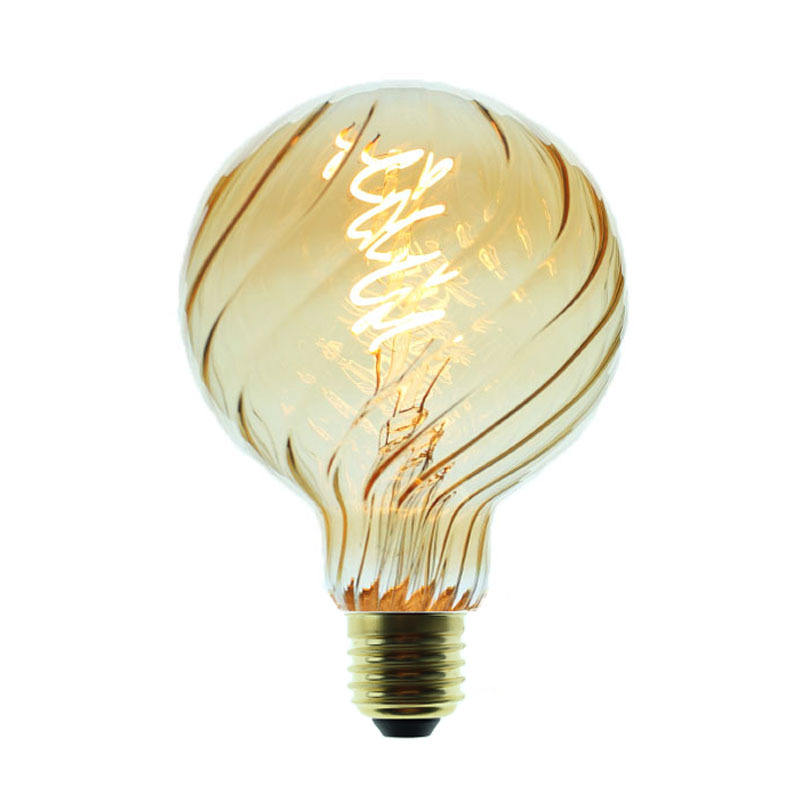 125Pumpkin Clear Soft Filament LED Bulb for Indoor Outdoor Decor Lighting