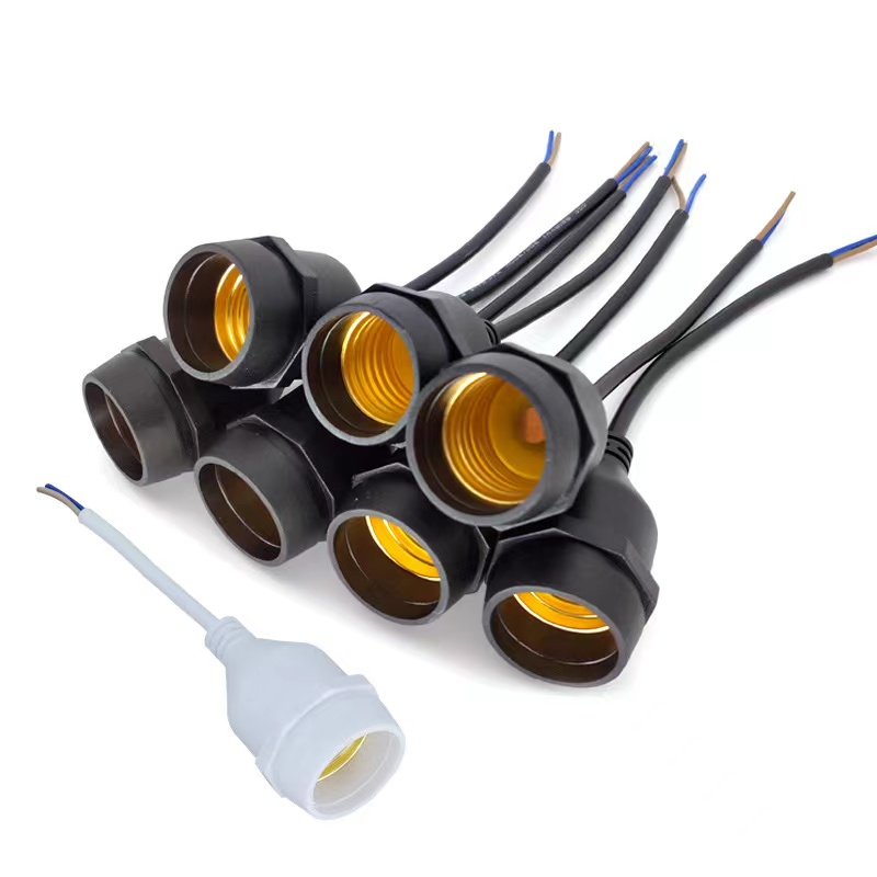 Waterproof Outdoor Plastic Lamp Holder with Custom Cable Length for Home Lighting