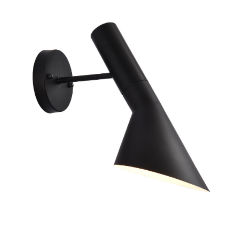 Modern minimalist Black White Metal  Iron Wall Lamps for Indoor Bedroom Adjustable Lighting Sconce