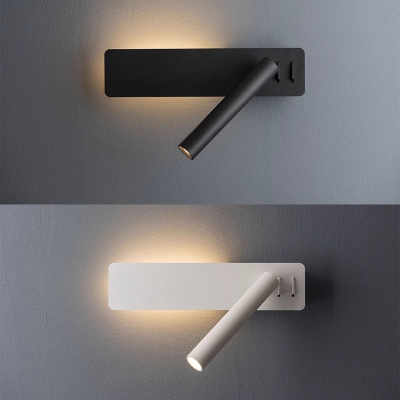 Lijnvormig hoofdeinde, binnenlandse oppervlaktemontage, aluminium matglanzende flexibele LED-wandlamp