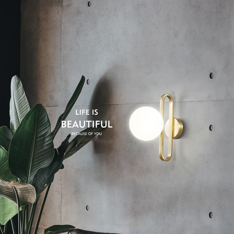 Hot Sell Glass Spherical Wall Lights for Home Bedroom Side Mirror Light Home Decor Luxury